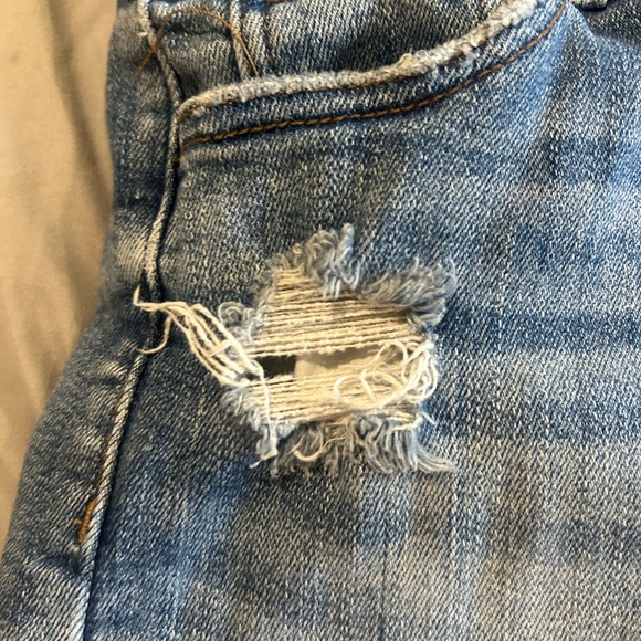 Flying Monkey Blue Distressed Jean Shorts Size 12 - Picture 2 of 14